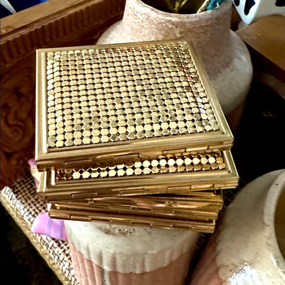 Vintage 1960s Gold Mesh Metal Picture Frame w/Heart • Unsigned • 5 Available